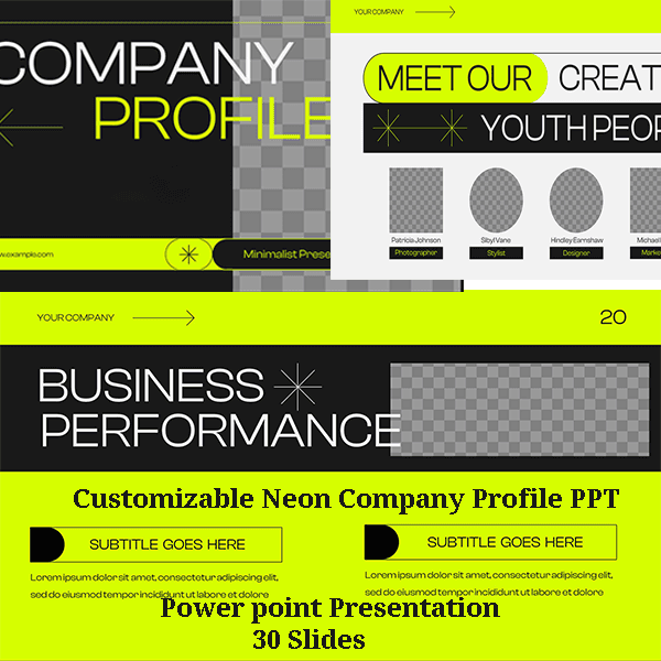 Neon Fully Customizable Company Profile PowerPoint Presentation