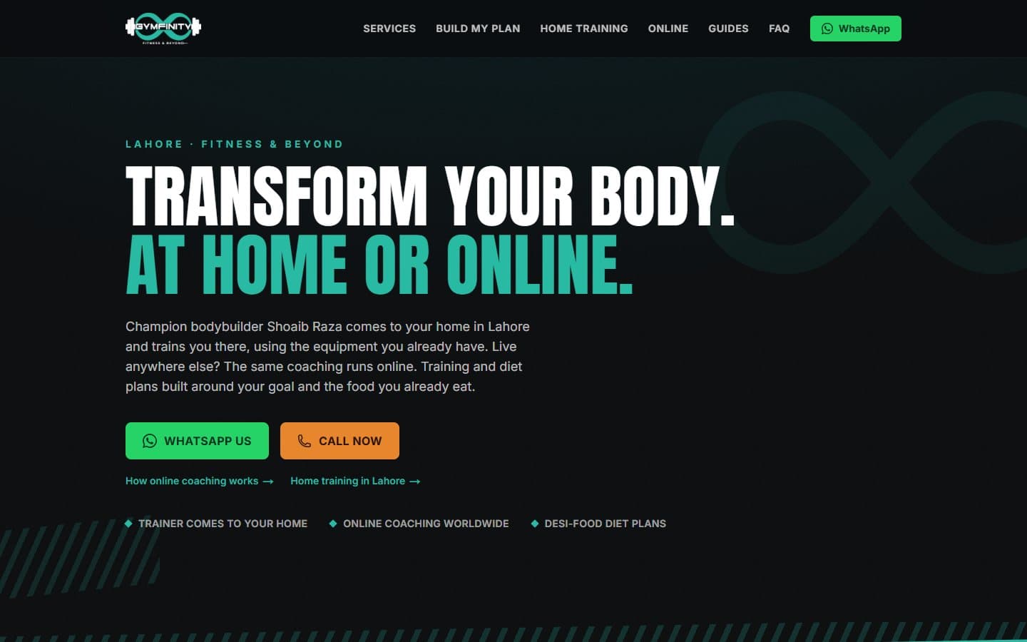 Gymfinity website and member app built by Softologics