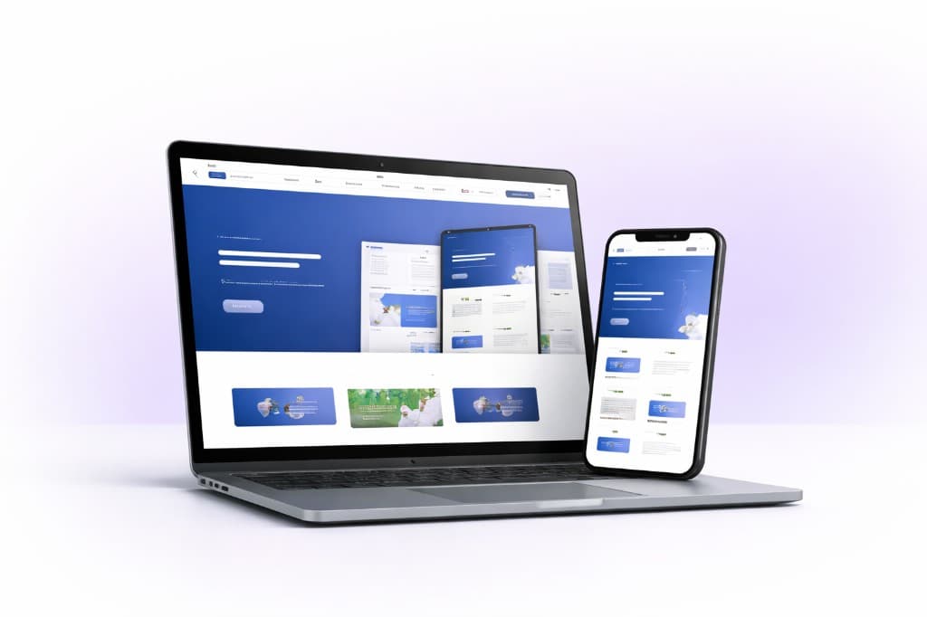 Website templates by Softologics – responsive design across laptop, tablet and phone
